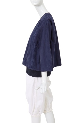A Comme des Gar&ccedil;ons blue and white cotton ensemble, probably 'Indigo Dye and Twist' collection, Spring-Summer 1982 - 4