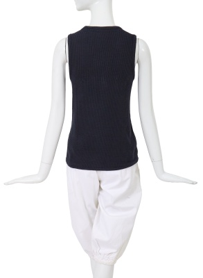 A Comme des Gar&ccedil;ons blue and white cotton ensemble, probably 'Indigo Dye and Twist' collection, Spring-Summer 1982 - 10