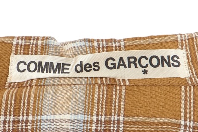 A Comme des Gar&ccedil;ons brown and blue tartan cotton dress, 1970s - 6