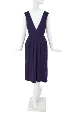 A Comme des Gar&ccedil;ons navy wool jersey pinafore skirt, circa 1982