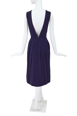 A Comme des Gar&ccedil;ons navy wool jersey pinafore skirt, circa 1982 - 3