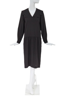 A Comme des Gar&ccedil;ons black and grey spotted wool dress, circa 1982