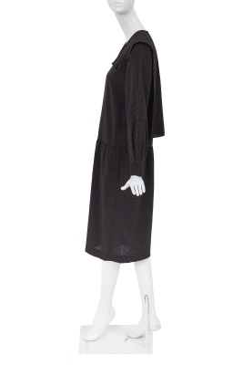 A Comme des Gar&ccedil;ons black and grey spotted wool dress, circa 1982 - 2