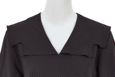 A Comme des Gar&ccedil;ons black and grey spotted wool dress, circa 1982 - 4