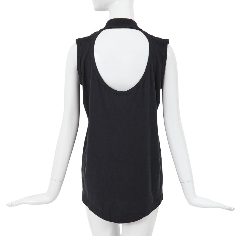 A Comme des Gar&ccedil;ons ink blue cotton jersey top, circa 1982