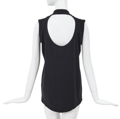 A Comme des Gar&ccedil;ons ink blue cotton jersey top, circa 1982