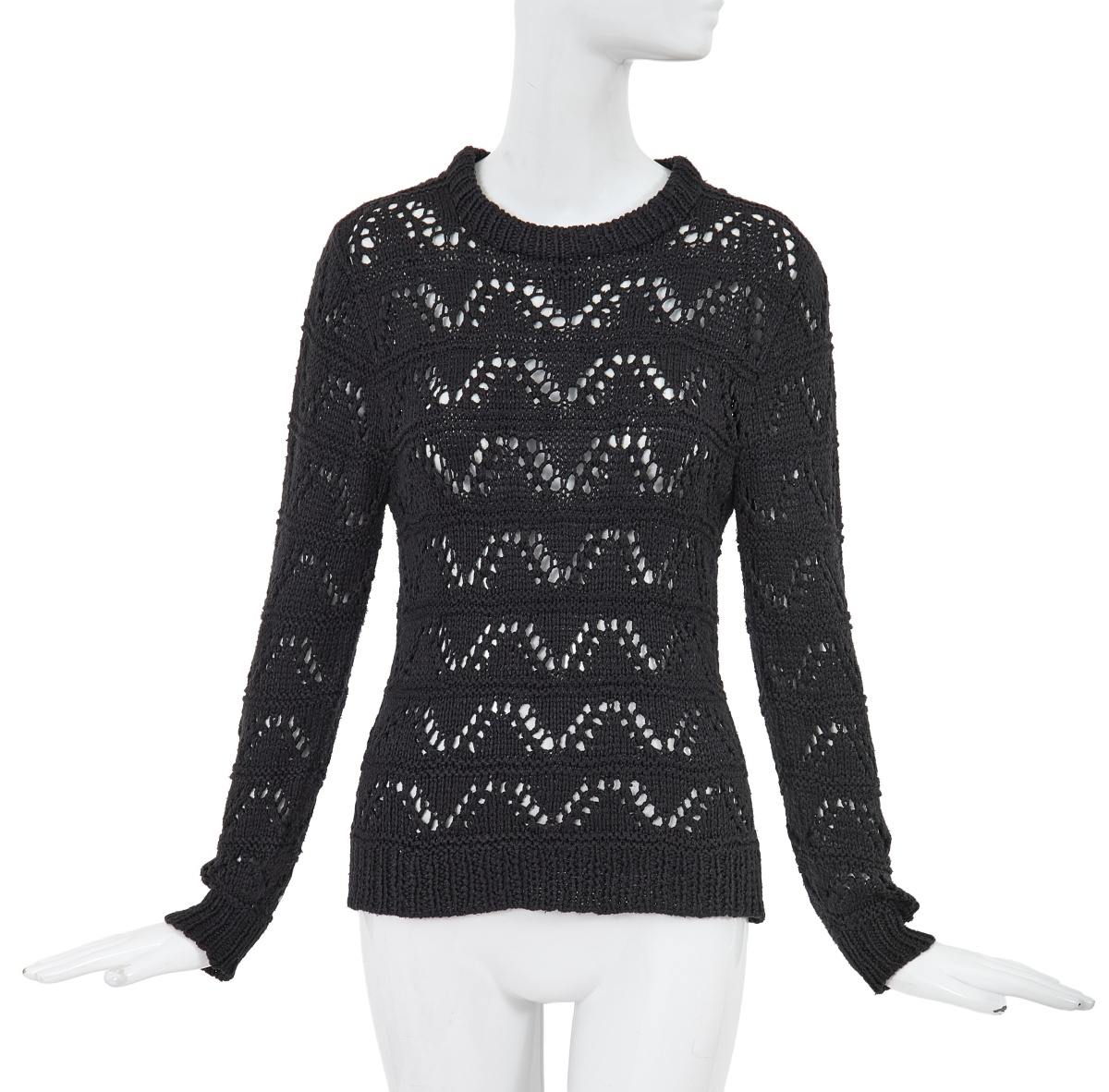 A Comme des Gar&ccedil;ons black knitted cotton sweater, circa 1982