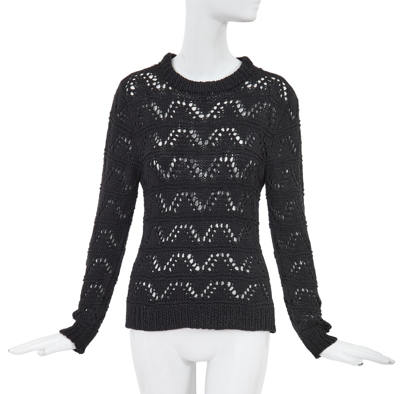 A Comme des Gar&ccedil;ons black knitted cotton sweater, circa 1982