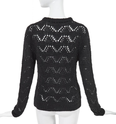 A Comme des Gar&ccedil;ons black knitted cotton sweater, circa 1982 - 3