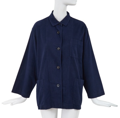 A Comme des Gar&ccedil;ons navy cotton flannel shirt, circa 1982