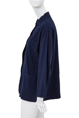A Comme des Gar&ccedil;ons navy cotton flannel shirt, circa 1982 - 2