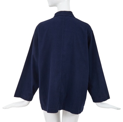A Comme des Gar&ccedil;ons navy cotton flannel shirt, circa 1982 - 3