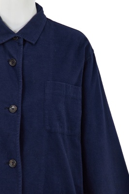 A Comme des Gar&ccedil;ons navy cotton flannel shirt, circa 1982 - 4