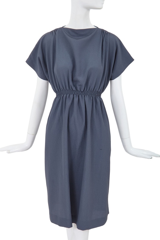 A Comme des Gar&ccedil;ons steel blue cr&ecirc;pe dress, 1970s