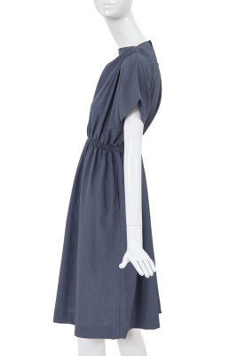 A Comme des Gar&ccedil;ons steel blue cr&ecirc;pe dress, 1970s - 2