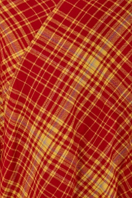 A Comme des Gar&ccedil;ons red and white tartan wool top, 'Holes' collection, Autumn-Winter 1982-83 - 8