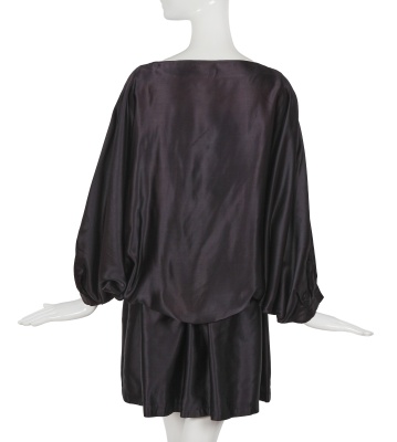 A Comme des Gar&ccedil;ons dark blue satin ensemble, 'Holes' collection, Autumn-Winter 1982-83 - 5