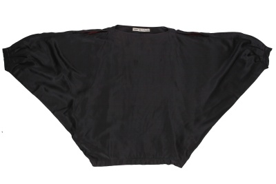 A Comme des Gar&ccedil;ons dark blue satin ensemble, 'Holes' collection, Autumn-Winter 1982-83 - 6