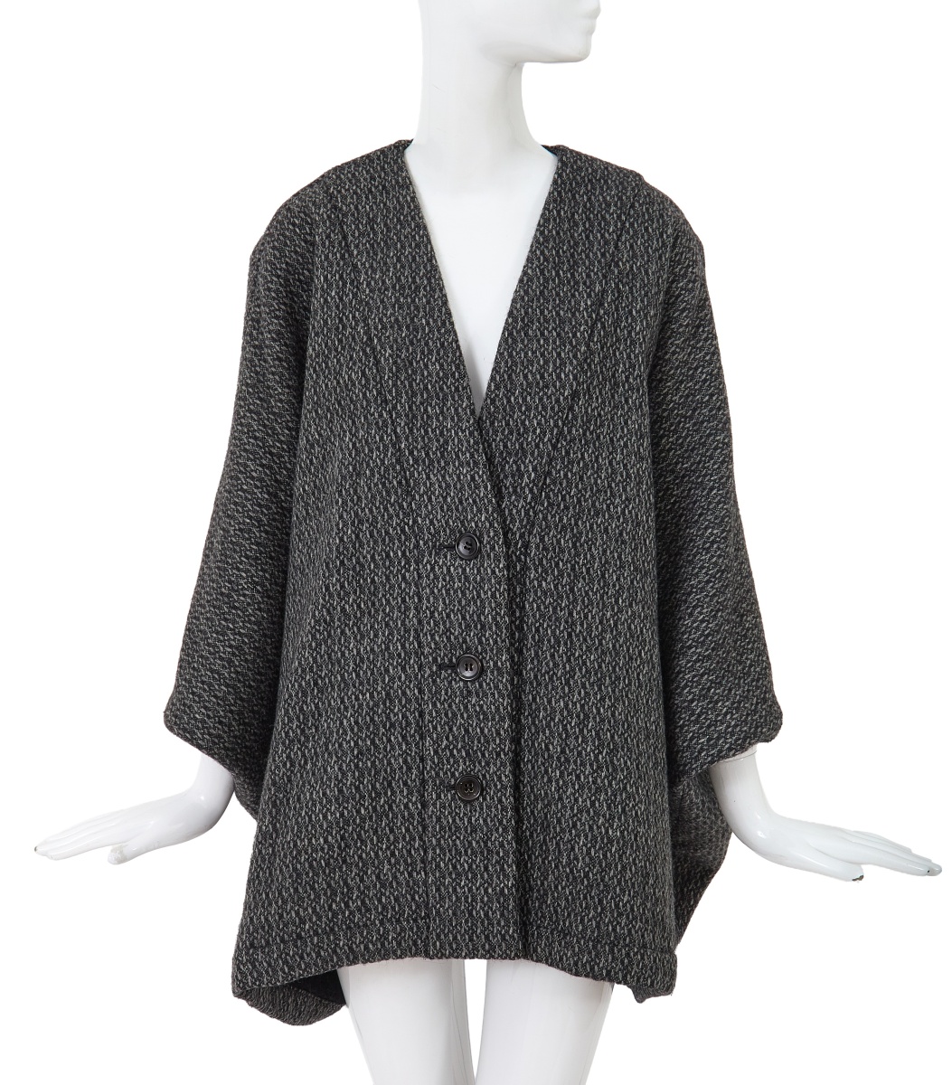 A Comme des Gar&ccedil;ons grey speckled wool jacket, 'Holes' collection, Autumn-Winter 1982-83
