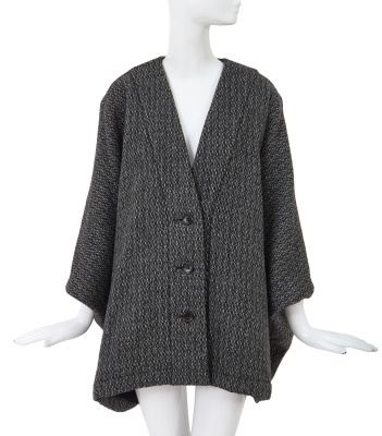 A Comme des Gar&ccedil;ons grey speckled wool jacket, 'Holes' collection, Autumn-Winter 1982-83
