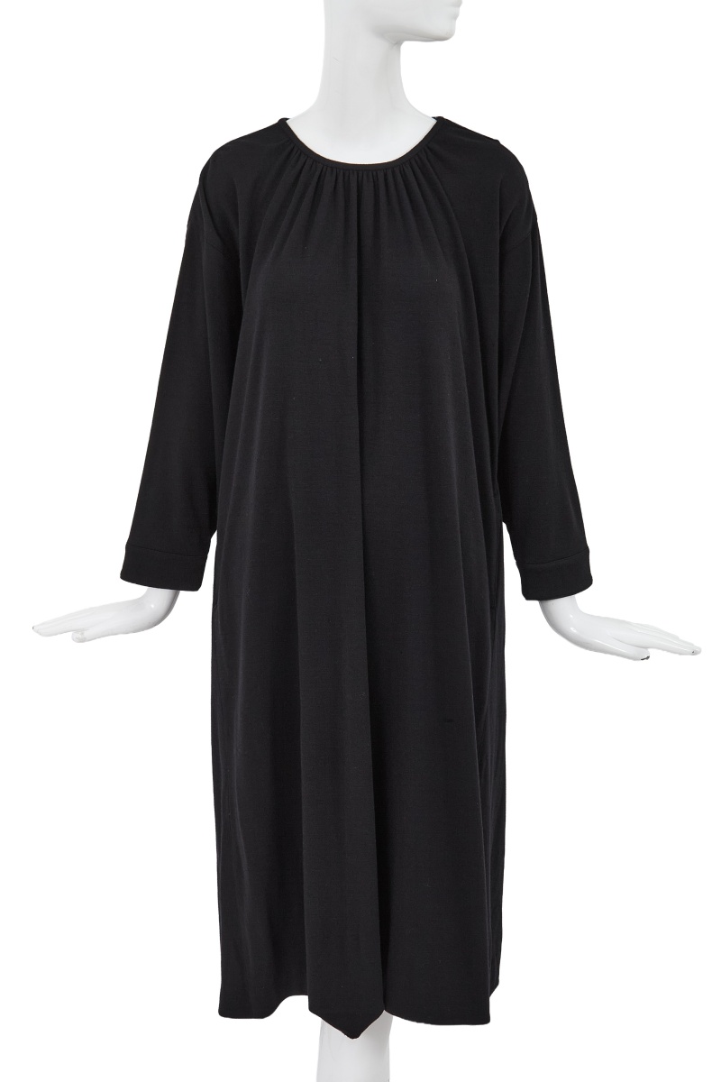 A Comme des Gar&ccedil;ons black wool dress, probably 'Holes' collection, Autumn-Winter 1982-83