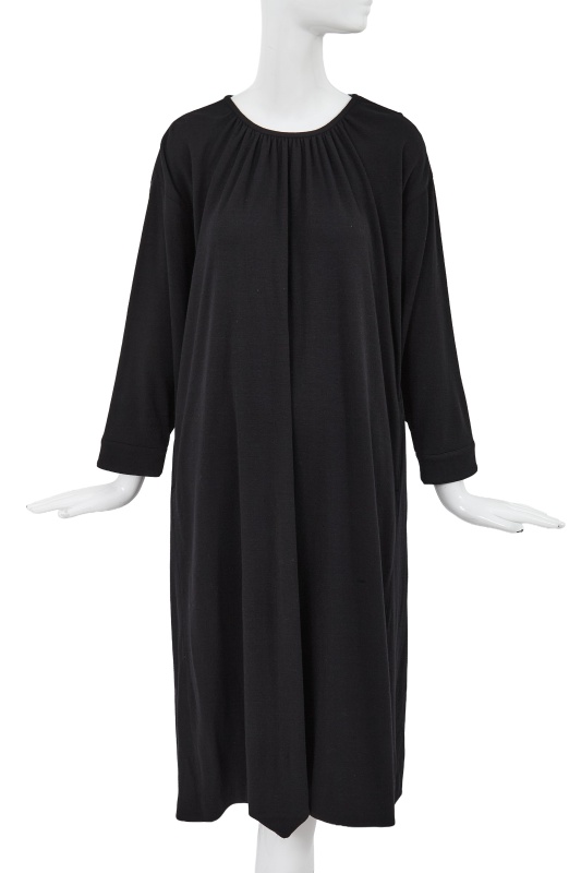 A Comme des Gar&ccedil;ons black wool dress, probably 'Holes' collection, Autumn-Winter 1982-83