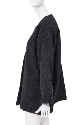 A Comme des Gar&ccedil;ons speckled grey wool jacket, 'Holes' collection, Autumn-Winter 1982-83 - 3
