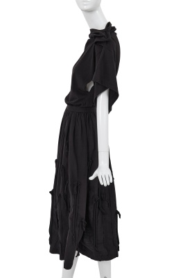 A Comme des Gar&ccedil;ons black cotton ensemble, 'Patchworks and X' collection, Spring-Summer 1983 - 7