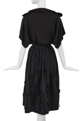 A Comme des Gar&ccedil;ons black cotton ensemble, 'Patchworks and X' collection, Spring-Summer 1983 - 8