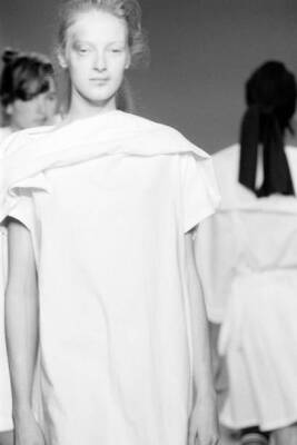 A Comme des Gar&ccedil;ons black cotton ensemble, 'Patchworks and X' collection, Spring-Summer 1983 - 10