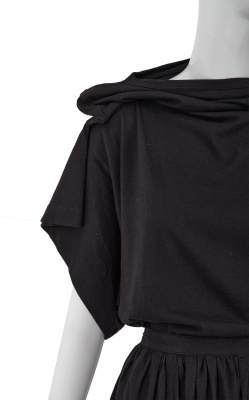 A Comme des Gar&ccedil;ons black cotton ensemble, 'Patchworks and X' collection, Spring-Summer 1983 - 12