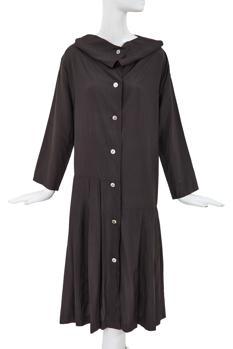 A Comme des Gar&ccedil;ons charcoal grey silk dress, probably 'Patchworks and X' collection, Spring-Summer 1983