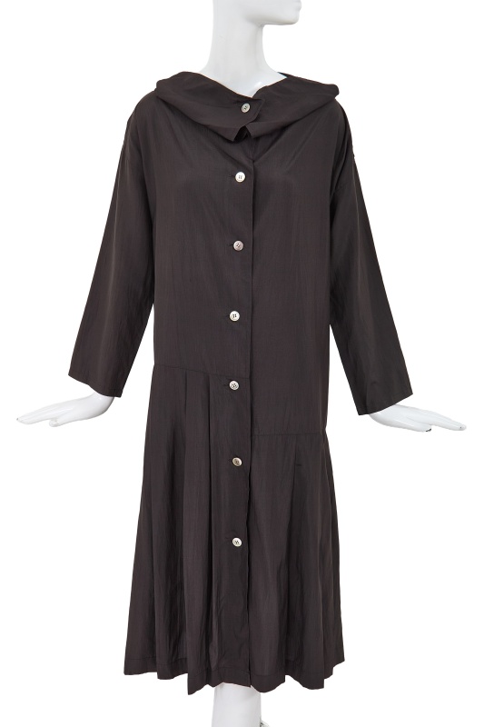 A Comme des Gar&ccedil;ons charcoal grey silk dress, probably 'Patchworks and X' collection, Spring-Summer 1983