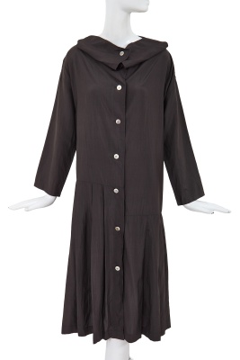 A Comme des Gar&ccedil;ons charcoal grey silk dress, probably 'Patchworks and X' collection, Spring-Summer 1983