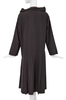 A Comme des Gar&ccedil;ons charcoal grey silk dress, probably 'Patchworks and X' collection, Spring-Summer 1983 - 3