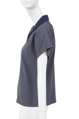A Comme des Gar&ccedil;ons steel blue cr&ecirc;pe top, 1970s - 2