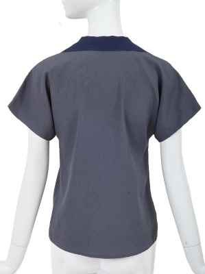 A Comme des Gar&ccedil;ons steel blue cr&ecirc;pe top, 1970s - 3