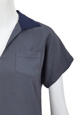 A Comme des Gar&ccedil;ons steel blue cr&ecirc;pe top, 1970s - 5