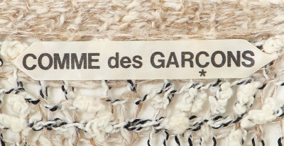 A Comme des Gar&ccedil;ons distressed beige cotton-hemp blend knitted sweater, probably 'Patchworks and X' collection, Spring-Summer 1983 - 7