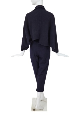A Comme des Gar&ccedil;ons ink blue wool ensemble, circa 1983 - 3