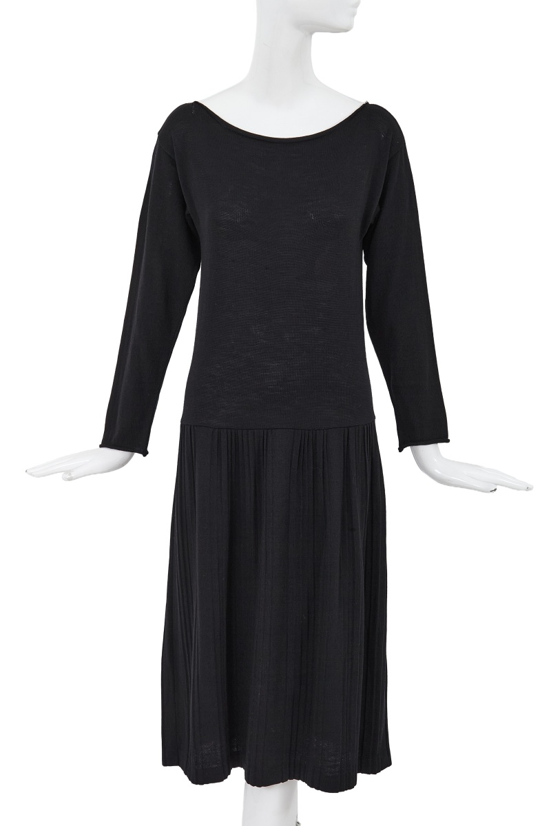 A Comme des Gar&ccedil;ons black wool-blend jersey dress, circa 1983