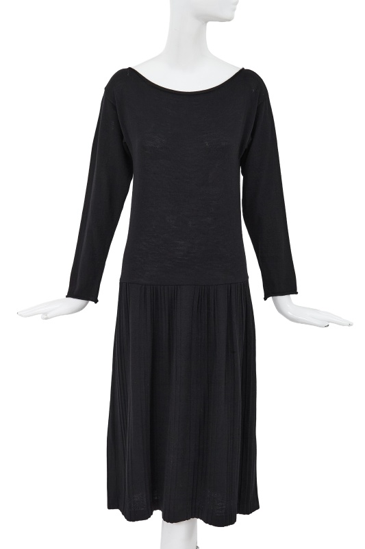 A Comme des Gar&ccedil;ons black wool-blend jersey dress, circa 1983