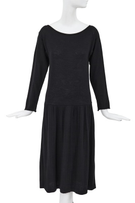 A Comme des Gar&ccedil;ons black wool-blend jersey dress, circa 1983
