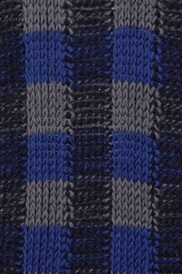 A Comme des Gar&ccedil;ons blue, grey and black checked wool sweater circa 1983 - 5