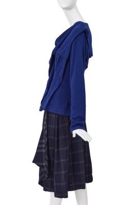 A Comme des Gar&ccedil;ons blue wool-blend ensemble, 'Gloves, Skirts, Quilted Big Coats' collection, Autumn-Winter 1983-84 - 3