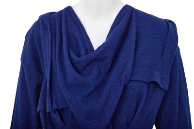 A Comme des Gar&ccedil;ons blue wool-blend ensemble, 'Gloves, Skirts, Quilted Big Coats' collection, Autumn-Winter 1983-84 - 6