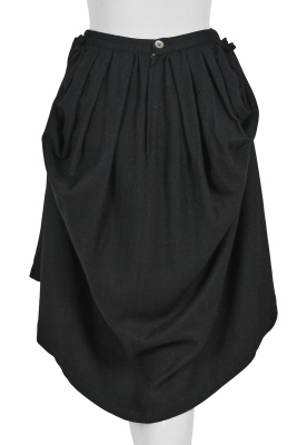 A Comme des Gar&ccedil;ons black wool ensemble, 'Gloves, Skirts, Quilted Big Coats' collection, Autumn-Winter 1983-84 s)' collection, Autumn-Winter 1984-85 - 7