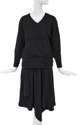 A Comme des Gar&ccedil;ons black wool sweater, 'Gloves, Skirts, Quilted Big Coats' collection, Autumn-Winter 1983-84