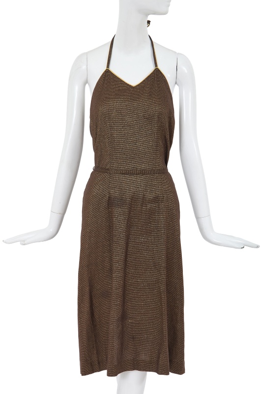 A Comme des Gar&ccedil;ons black and gold dress, 1970s