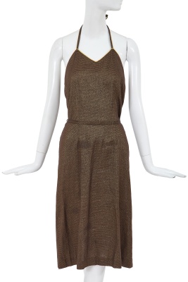 A Comme des Gar&ccedil;ons black and gold dress, 1970s